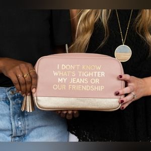 Tate and Zoey Friendship Cosmetic Bag NWOT